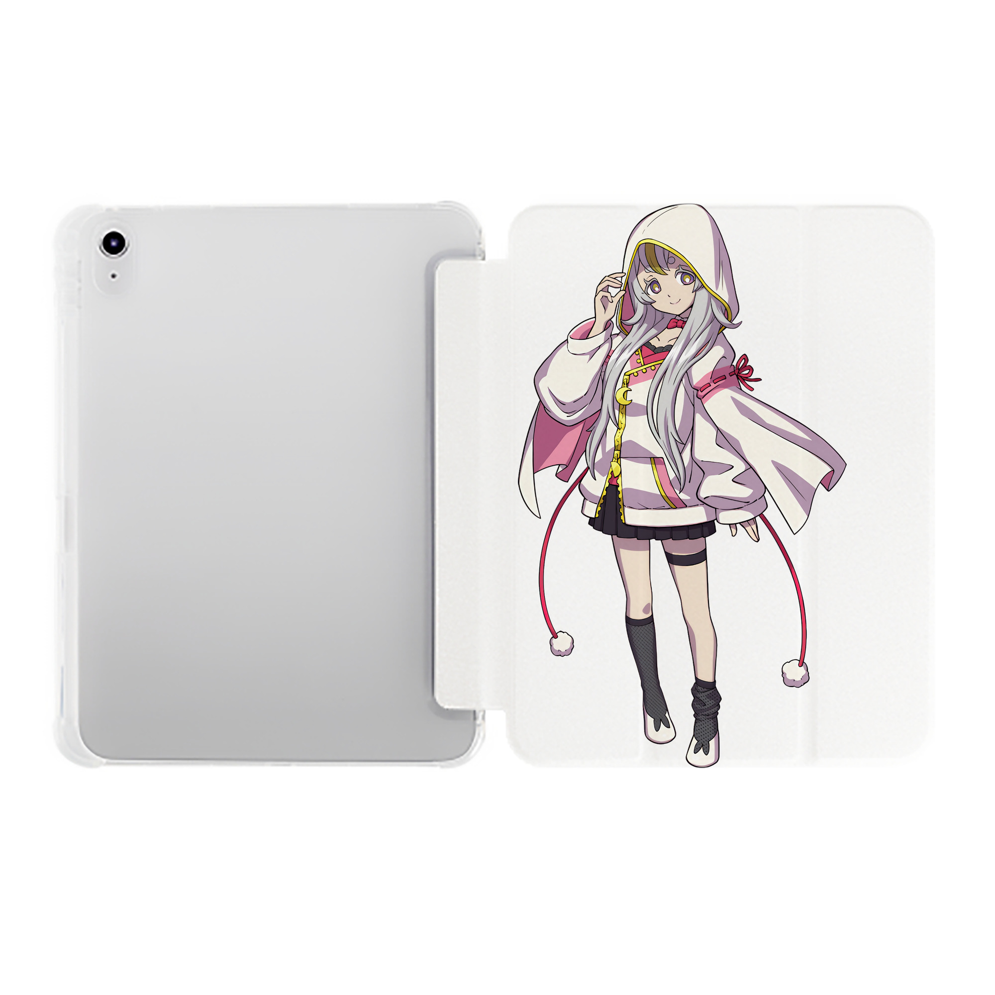 （画像用） 妖怪ウォッチ Yo-kai Watch IPad ケース ペン収納付き 三つ折りスタンド PUレザー×シリコン 対応機種9.5/10.5/10.9インチ